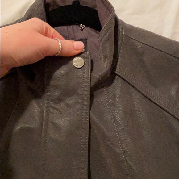 Express Gray Moto Jacket with Silver Hardware - Picture 5 of 6